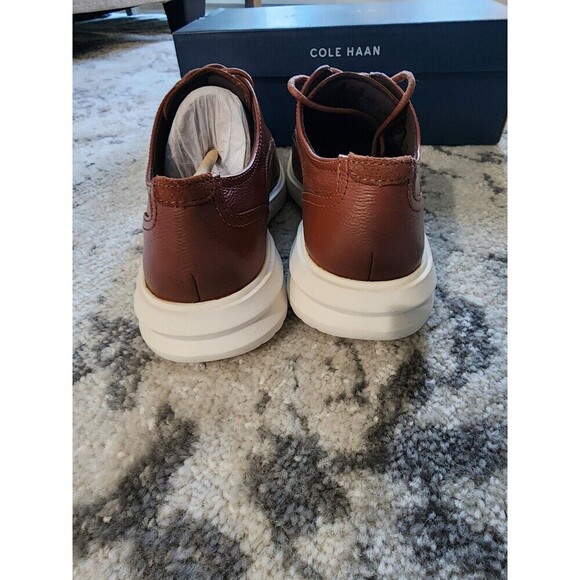 Cole Haan,Grand+ Plain Toe Oxford Mens Size 8M British Tan Leather Shoes  C36935 main image 4
